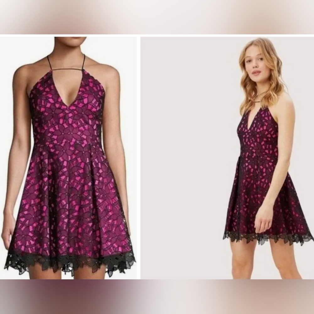 Milly Black and Fuscia Dress